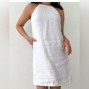 TOMMY BAHAMA LINEN Size 8  Elegant White Halter Dress